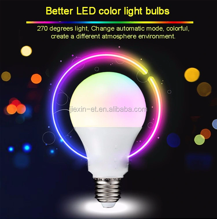 مصباح LED متعدد الألوان E27 B22 بقوة 3 واط وبقوة 5 واط وبقوة 10 واط RGB+W تغيير المصباح + لمبة مصباح RGB الخاصة بوحدة التحكم عن بُعد