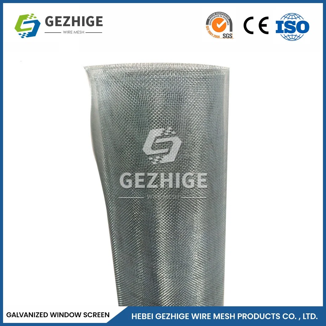 Gezhige Vertical Sliding Window Screens Wholesale/Supplierrs Galvanized Steel Wire Mesh Sliding Screen Door and Window China Rust-Proof Galvanized Window Screen