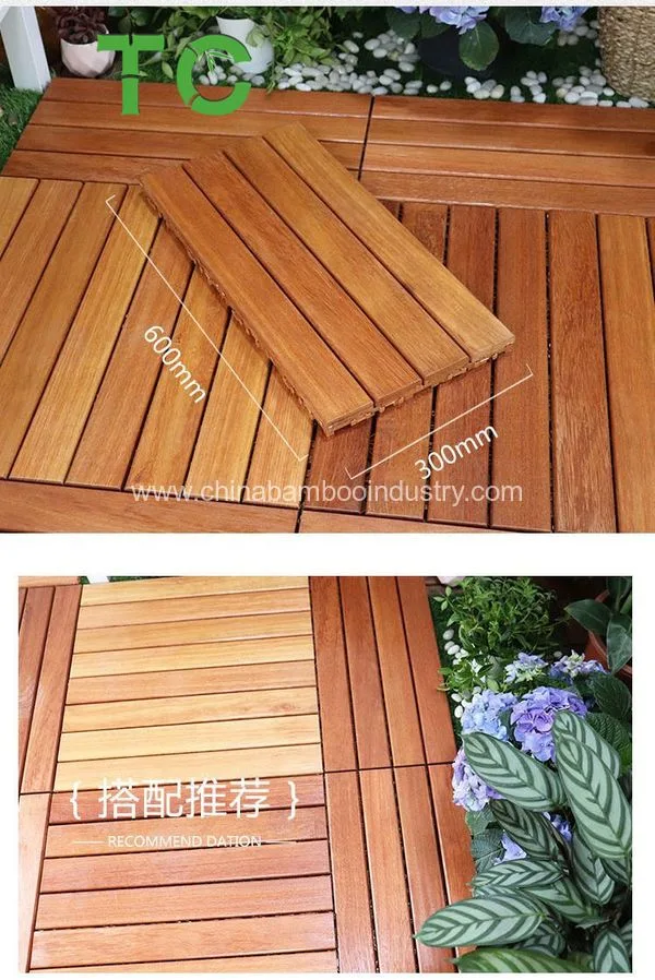 Wholesale/Supplier Wooden Deck Tiles- Solid Wood Tile Flooring Interlocking Flooring Tiles