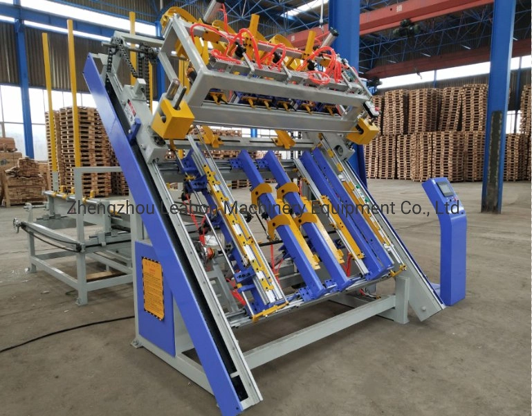 Chinese Automatic Block Wooden Pallet Nailing Production Line Wooden Pallet Production Line