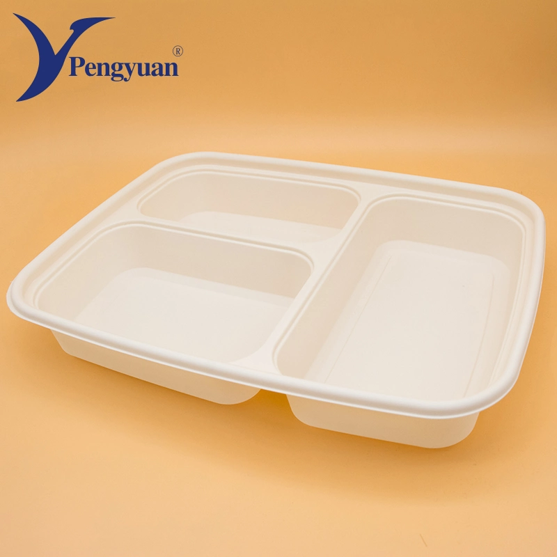 Eco-Friendly Bento Corn Starch Container Microwave Biodegradable Corn Starch