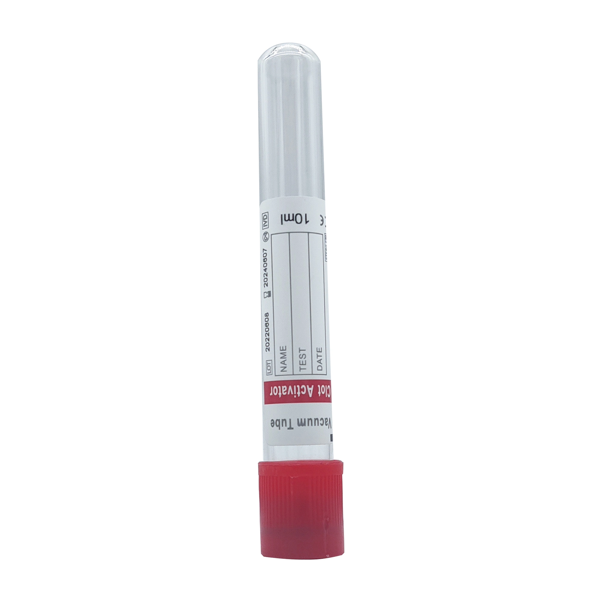 Babio Disposable Medical Pet Plain Red Cap Vacuum Blood Collection Tube