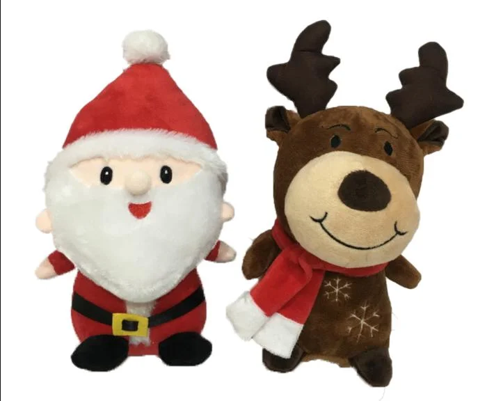 Chinese Manufacture Xmas Plush Gift Musical Dancing Xmas Plush Reindeer & Santa Kids Xmas Gift BSCI Factory