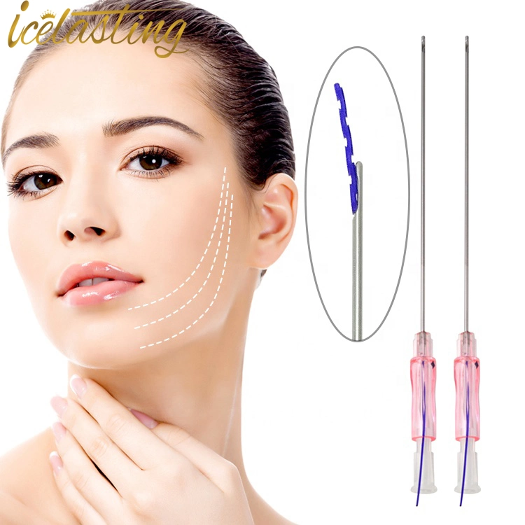 2022 Hot Selling 18g 100mm W Blunt Cannula Needle 6D Cog Fios De Pdo Thread Lift for Face Skin Rejuvenation