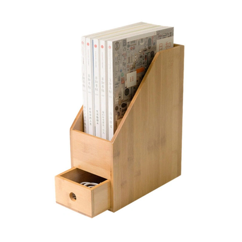 Bamboo Magazinhalter, Vertikale Aktenordner Schreibtisch Organizer für Zuhause und Büro