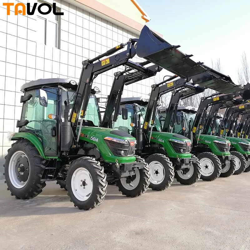 Chinese Cheap Price 4X4 30HP 40HP 50HP 60HP 70HP 80HP 90HP 100HP Mini Small Compact Agricultural Garden Farm Tractor with Front End Loader