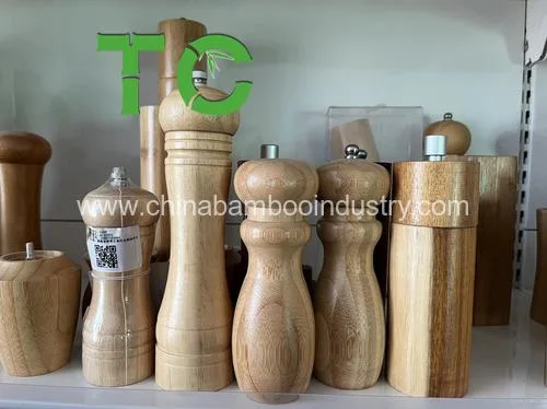 Wholesale/Supplier Pepper Grinder, Wood Salt and Pepper Grinder Mills Sets, Classic Manual Salt Grinder Refillable Pepper Mill Sets with Acrylic Visible Window