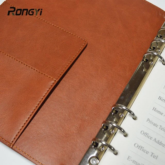 Synthetic PU Leather Cover Personal Organizer with Lines Paper