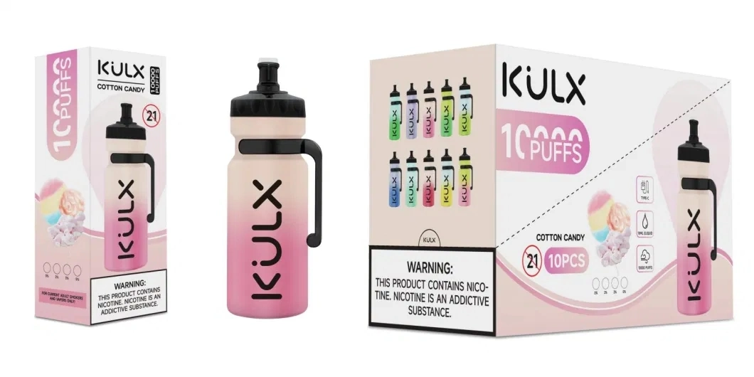 Sport Flasche Design Großhandel/Lieferant Kulx Einweg-Papeln 10000 Puffs