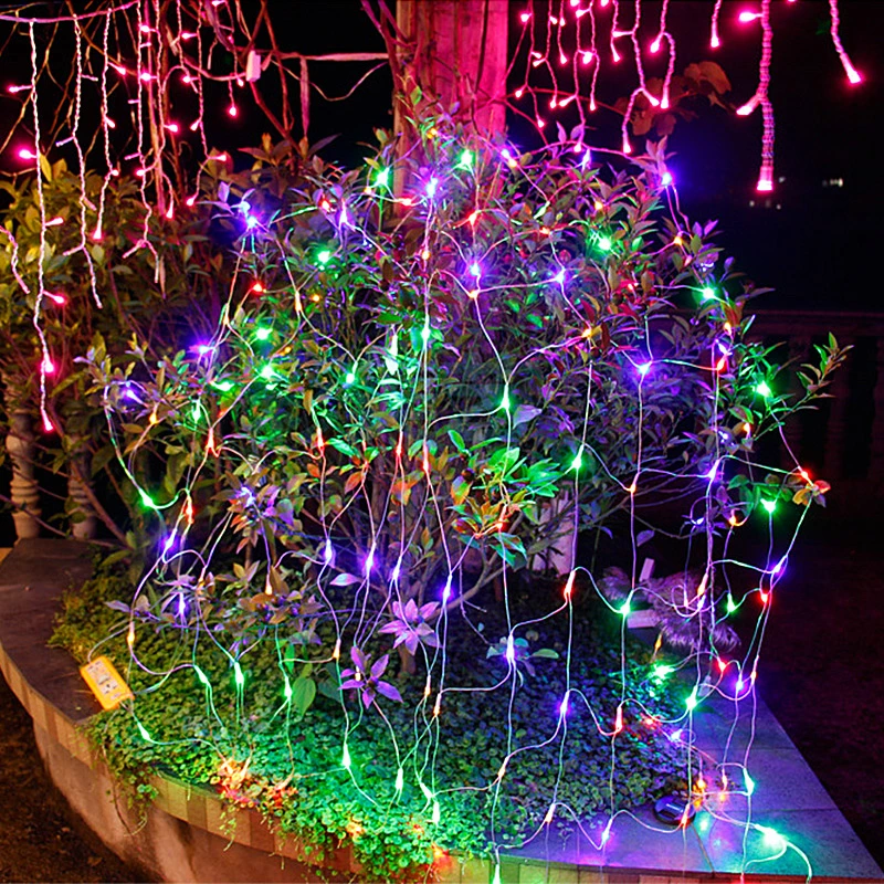 LED Light String Net Light Outdoor Rainproof Pure Copper Fishnet Light Full of Stars Lights Christmas Day Decoration Fairy Lights