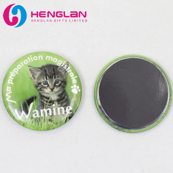 Custom Round Metal Tinplate Button Badge Cmyk Printing Paper Plastic Stamping Tin Badge for Promotional Bottle Opener