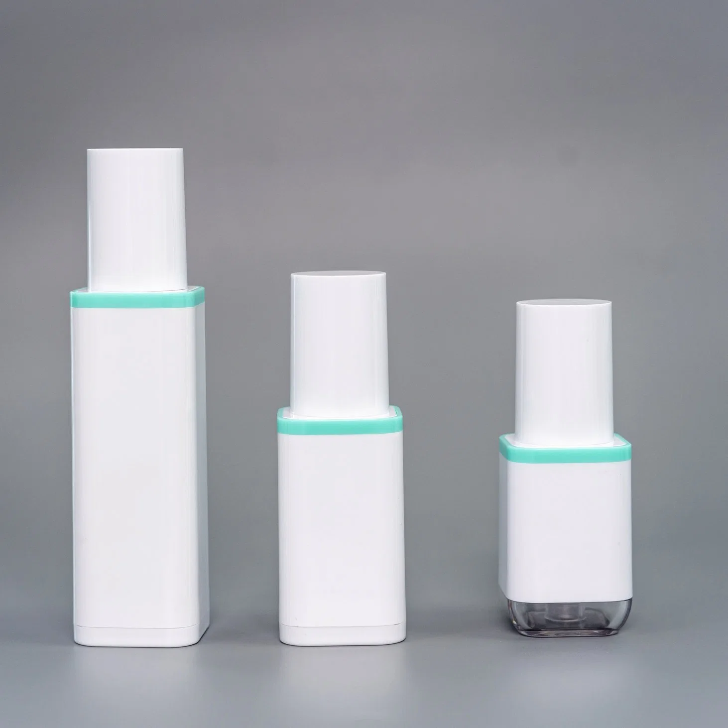 China Plastic Cosmetic Airless Pump Bottles 15ml Eye Cream Rectangle Shape Container 30ml Cream Bottles Vacuum Pump Dispenser for Makeup Brand
