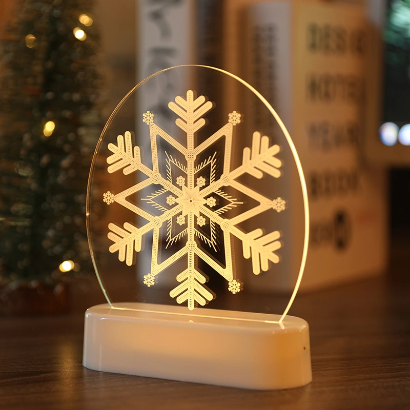 Newish Creative 3D Acryl Tisch Schreibtisch Weihnachtslampe Zimmerdekor Kinder LED Custom Nachtlicht