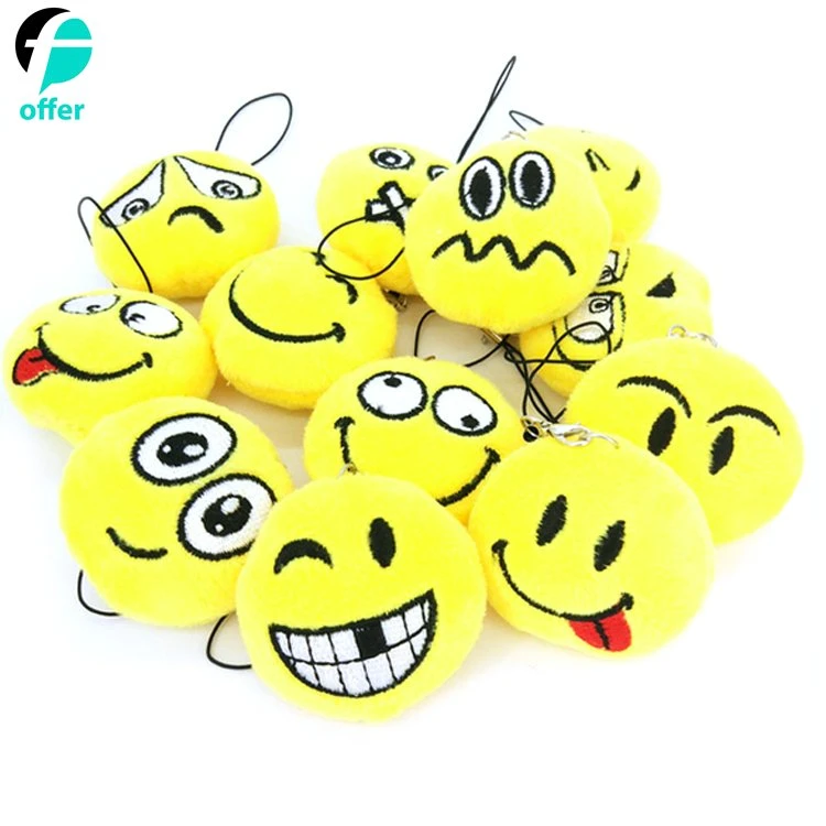 Plush Emoticon Keychains, Mini Emoticon Plush Keyring Party Favors for Valentine&prime; S Day Gifts