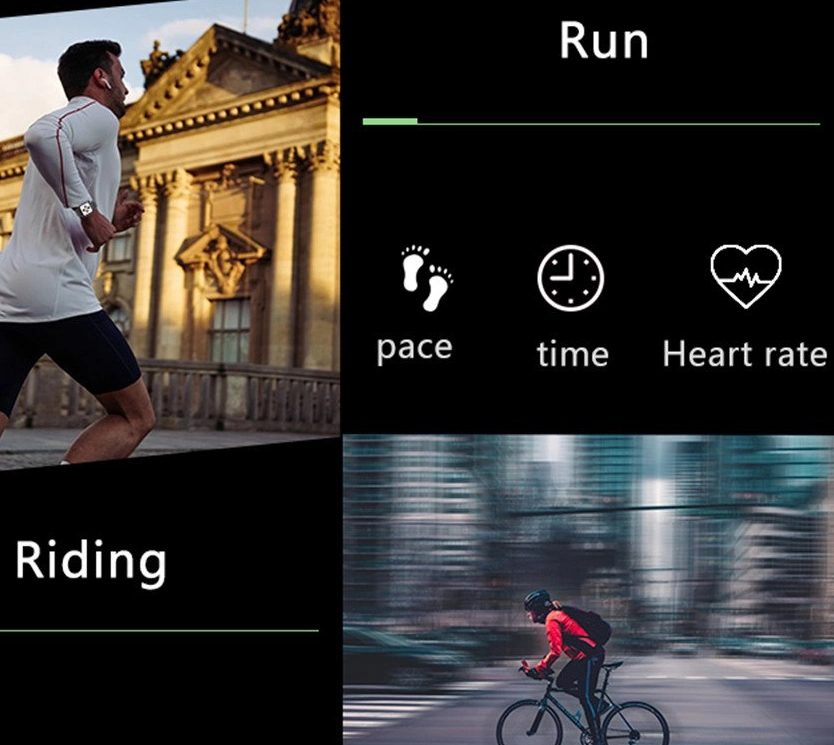 Sport Smart Ver Homens Mulheres Pulseira inteligente série à prova de 5 a freqüência cardíaca Apple Assistir Band