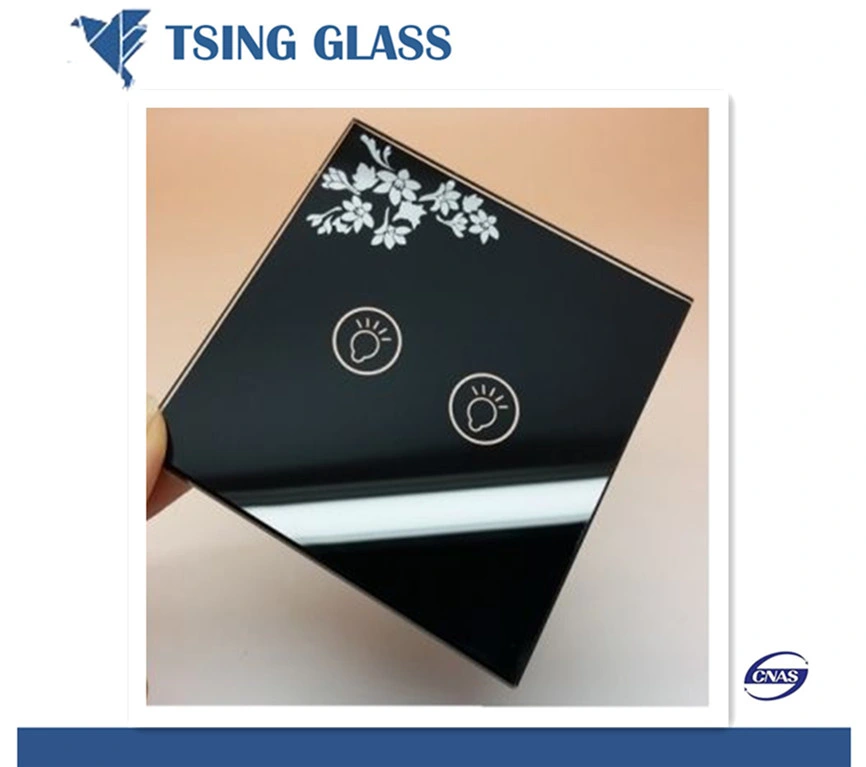 Silk Printing Electrical Appliances Tempered Glass Touch Switch Panel
