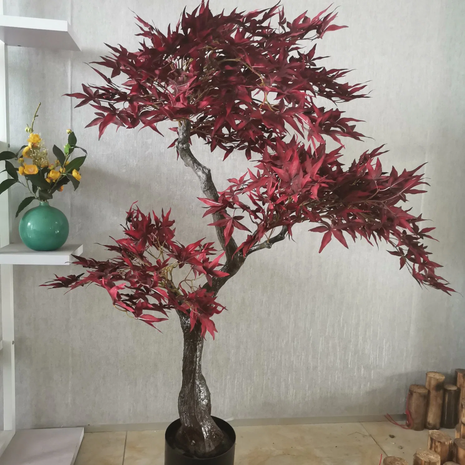 1,2 m de árvores artificiais Bonsai plantas japonesas Artificial Maple Tree plantas para a decoração moderna