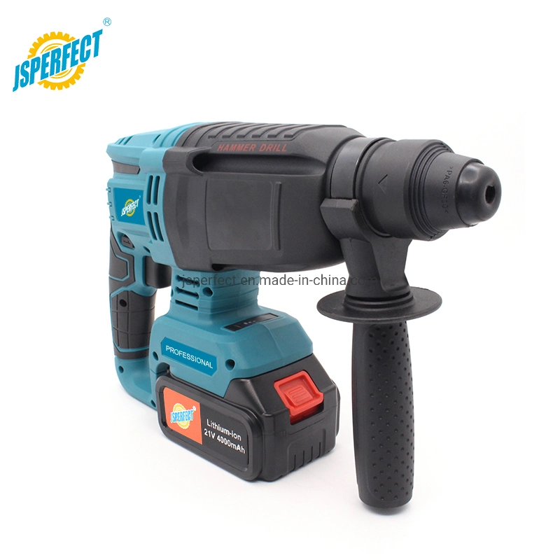 Jsperfect 18 V 20 24 Volt Rotary Jack Hammer Drill Machine Electric Cordless Hammer Drill Set for 26mm Concrete