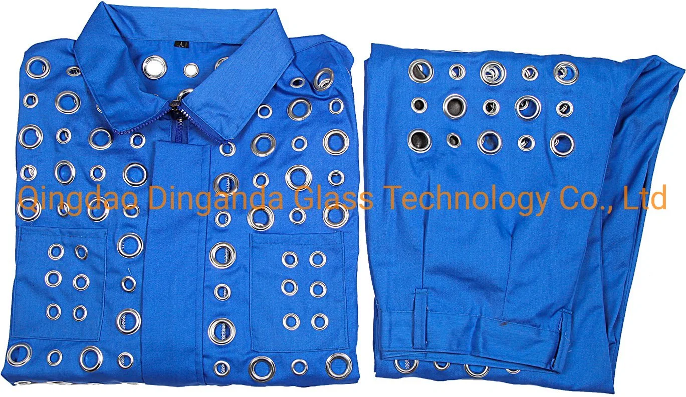 The Long-Sleeved Clothing Integrated Work Clothes Labor Protection Suit Anti Cutting Suit for Glass Factory