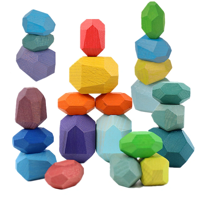 Blocs de construction en pierre de Simulation Rainbow Creative Toys Briques de construction Les blocs de roches