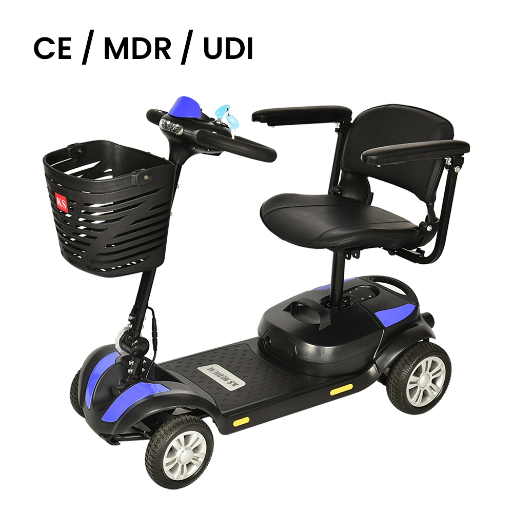 Ksm-906 Mdr 4 Wheel Handicapped Electric Mobility Scooters Handicap Electric Cart Foldable Scooter for Elderly