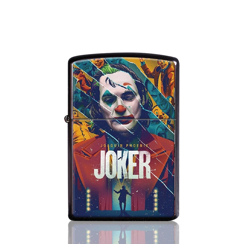 Wholesale/Supplier Lighters Joker Series Lighter Cigarette Metal Matte Texture Windproof Kerosene Lighter