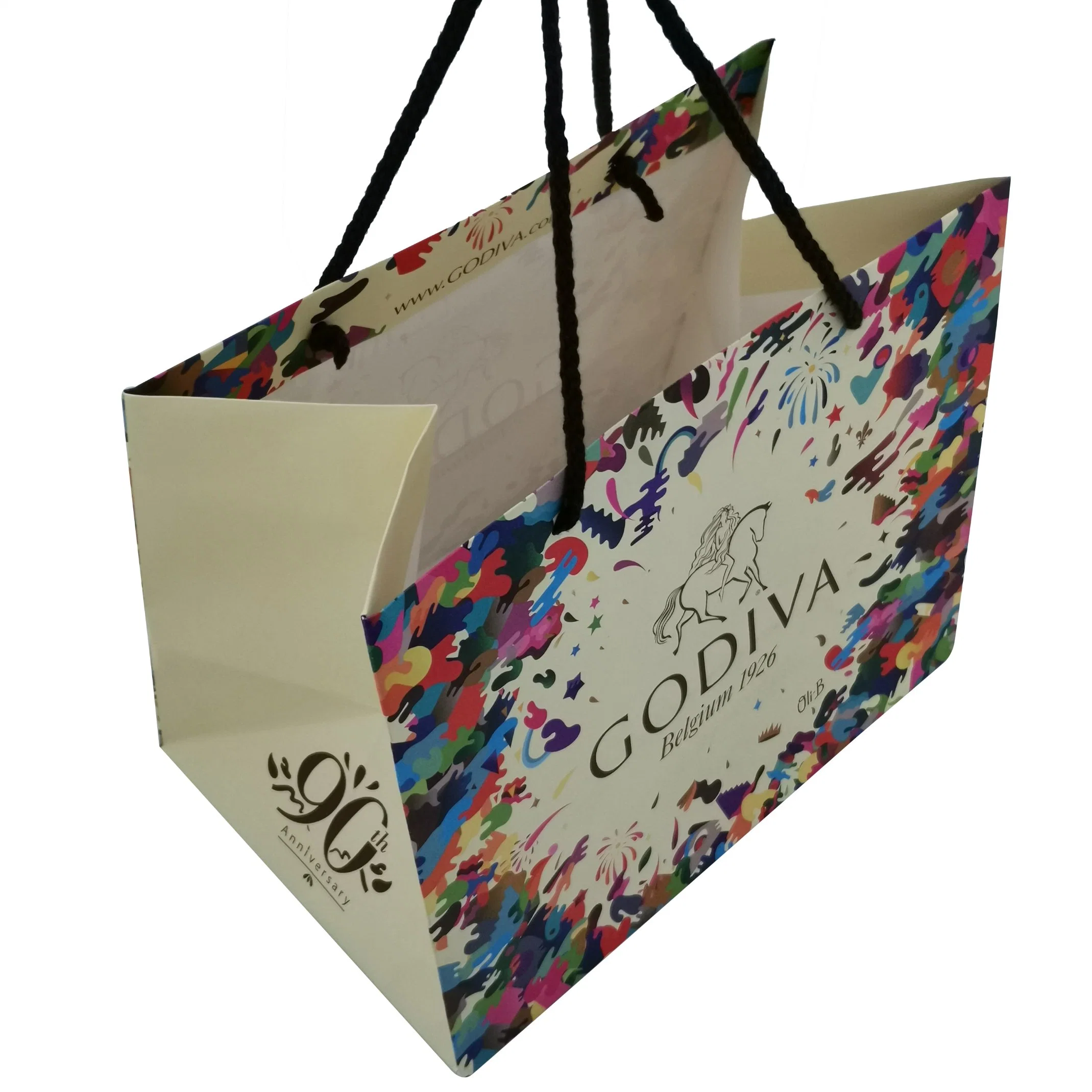 Wholesale Custom Birthday Paper Gift Bag Shopping Promotion Clothing Paper Bag with Your Logo