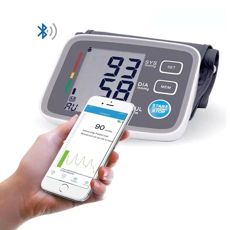 جهاز قياس ضغط الدم الرقمي لمقياس ضغط الدم المعصم بتقنية Bluetooth® OEM Smart Healthcare BP Machine مقياس الضغط