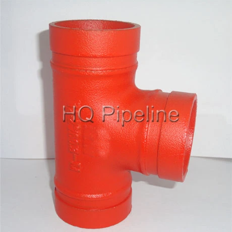 UL/FM Ductile Iron Grooved Pipe Fittings Equal Tee