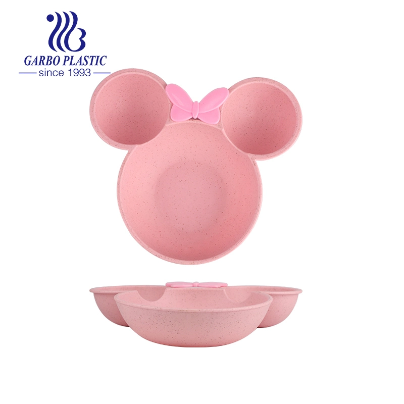 Wholesale/Supplier Unreakable Unique Shape Colored 5.5inch Plastic Food Storage Plate Lunch Box for Kids Tableware SL17003A