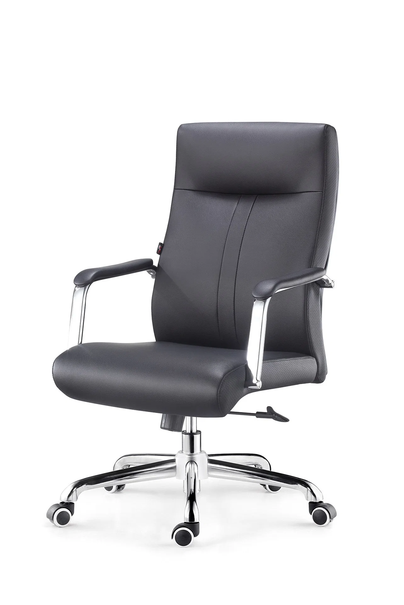Wholesale Black Leather Office Furniture Executive Chair with Metal Base