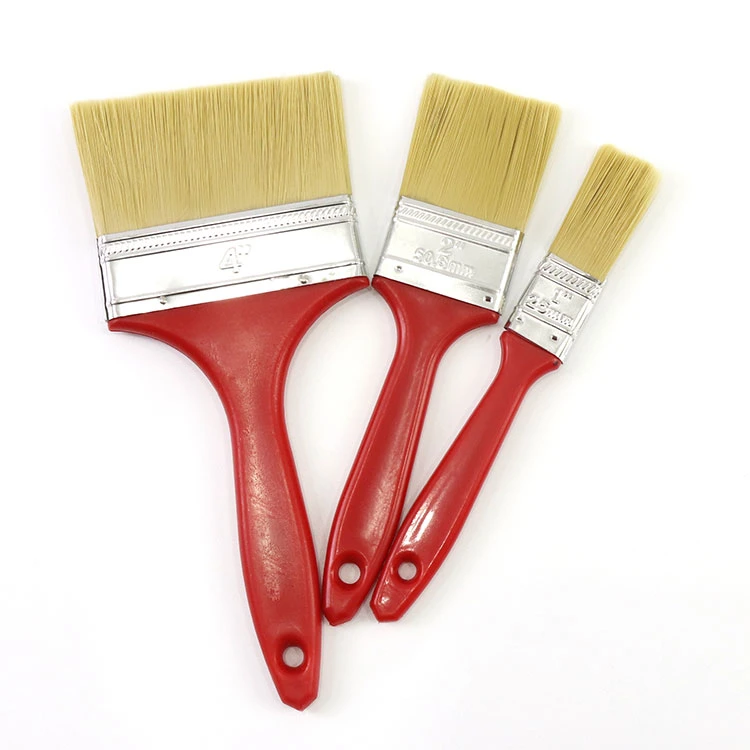 Hand Tool Plastic Handle Natural Bristle Rayon Paint Brush Different Color Size Customizable