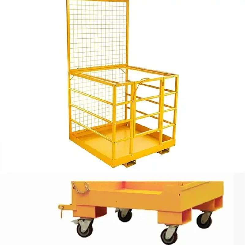 Powder Coating Folding Safety Platform Forklift Cage