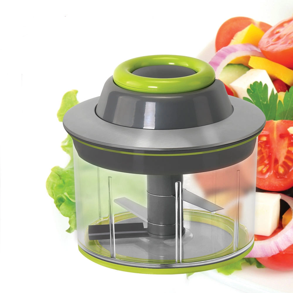 Küchenhelfmittel Gemüseschneider Hand ziehen Lebensmittel Chopper mit 3 Rotorblätter