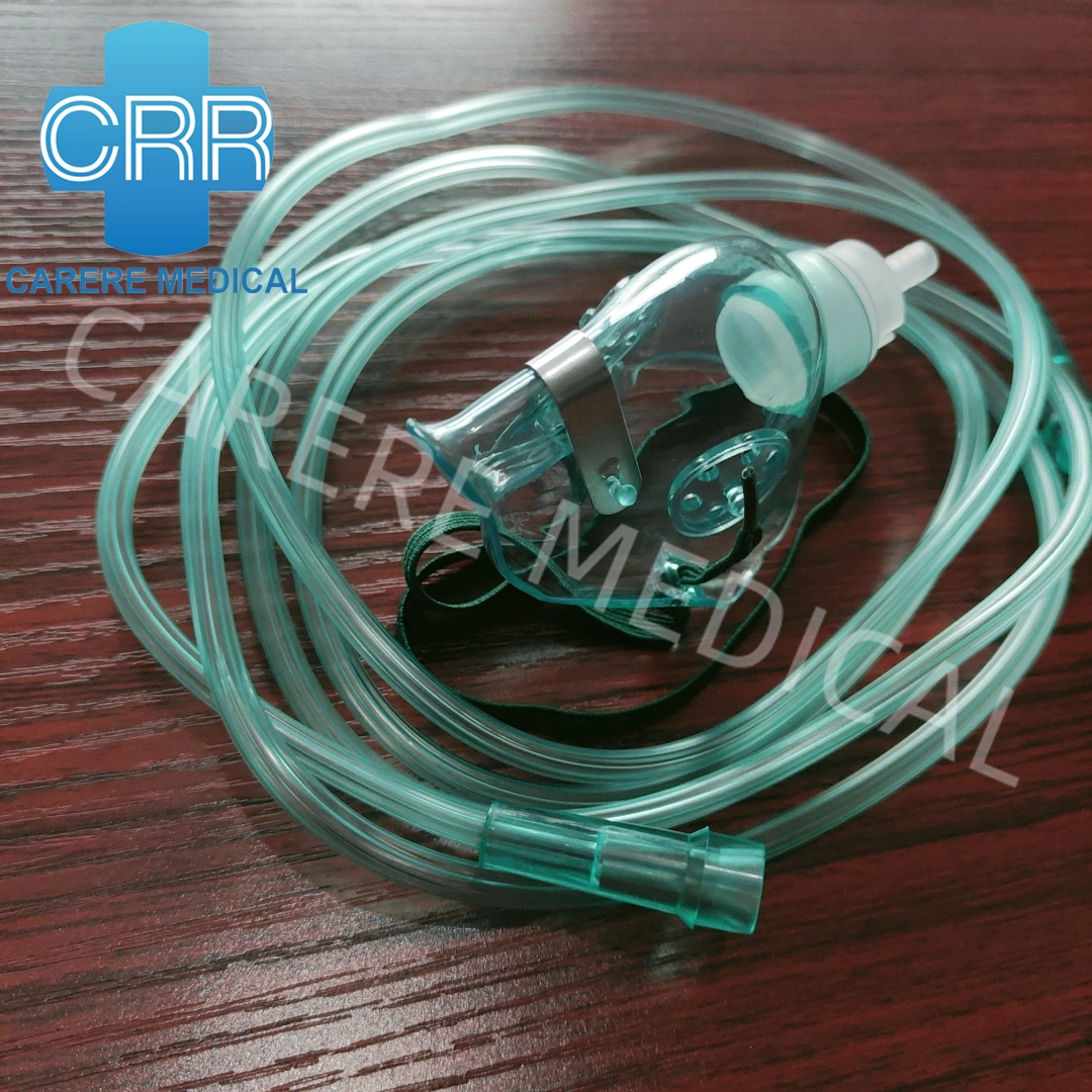 Medical PVC Material Disposable Green Oxygen Mask Factory Hospital Medical Disposable Oxygen Face Mask for Adult Pediatric Infant
