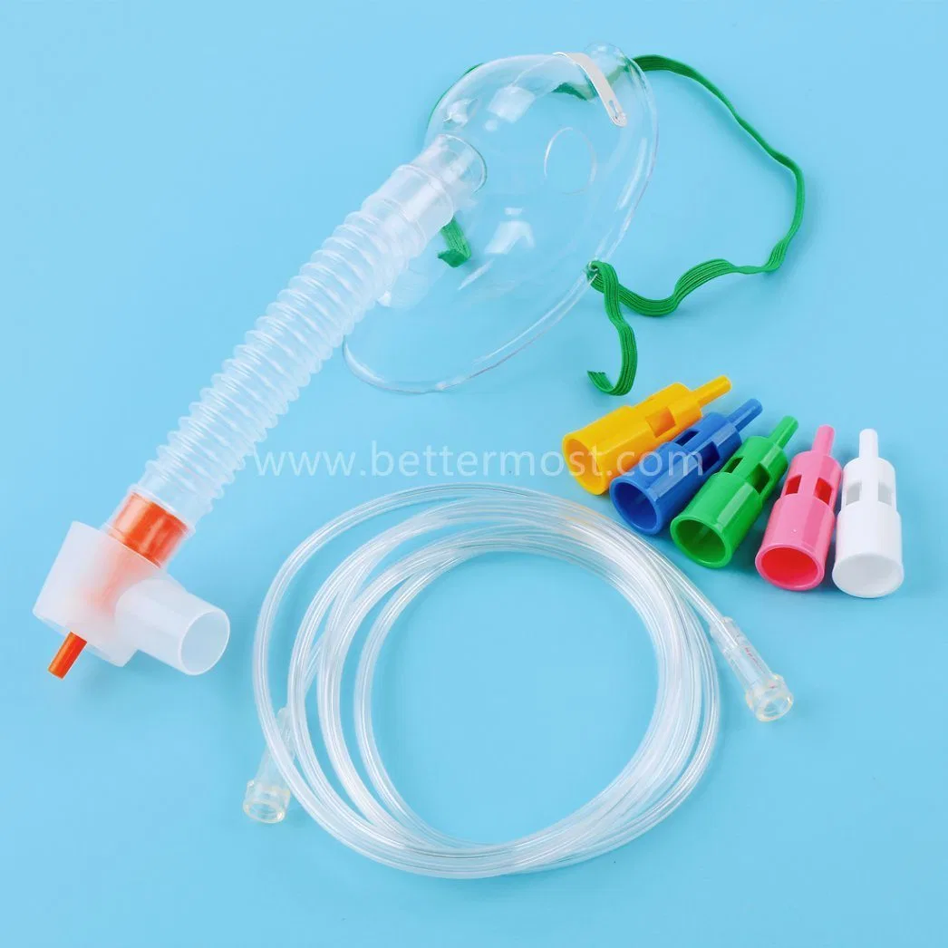 BM® Disposable High Quality Medical PVC Adjustable الأكسجين Venturi Mask الحجم S/M/L/XL