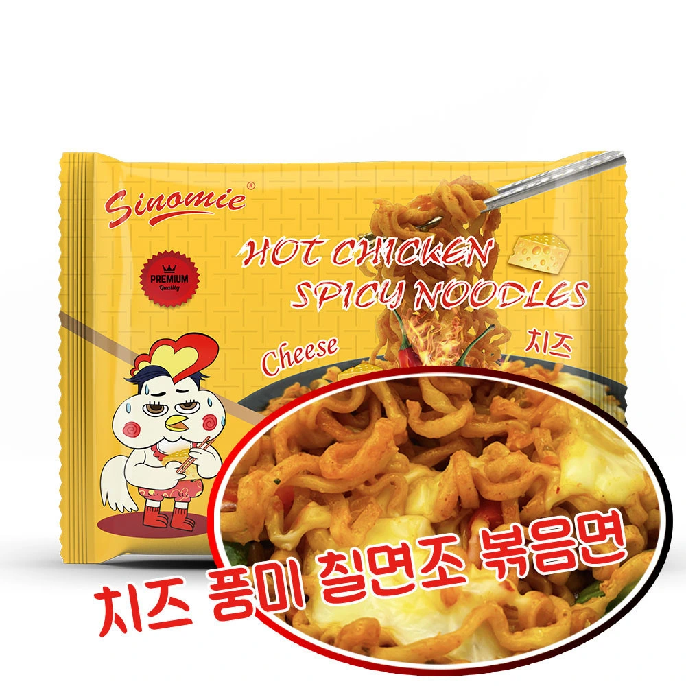 Hot Selling High Quality Cheese Carba Flavour Hot Spicy Chicken Oil Fried Noodles