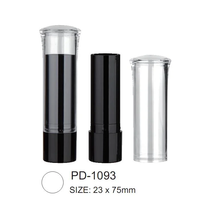 Round Unique Clear Cap Shape Empty Lipstick Plastic Tube