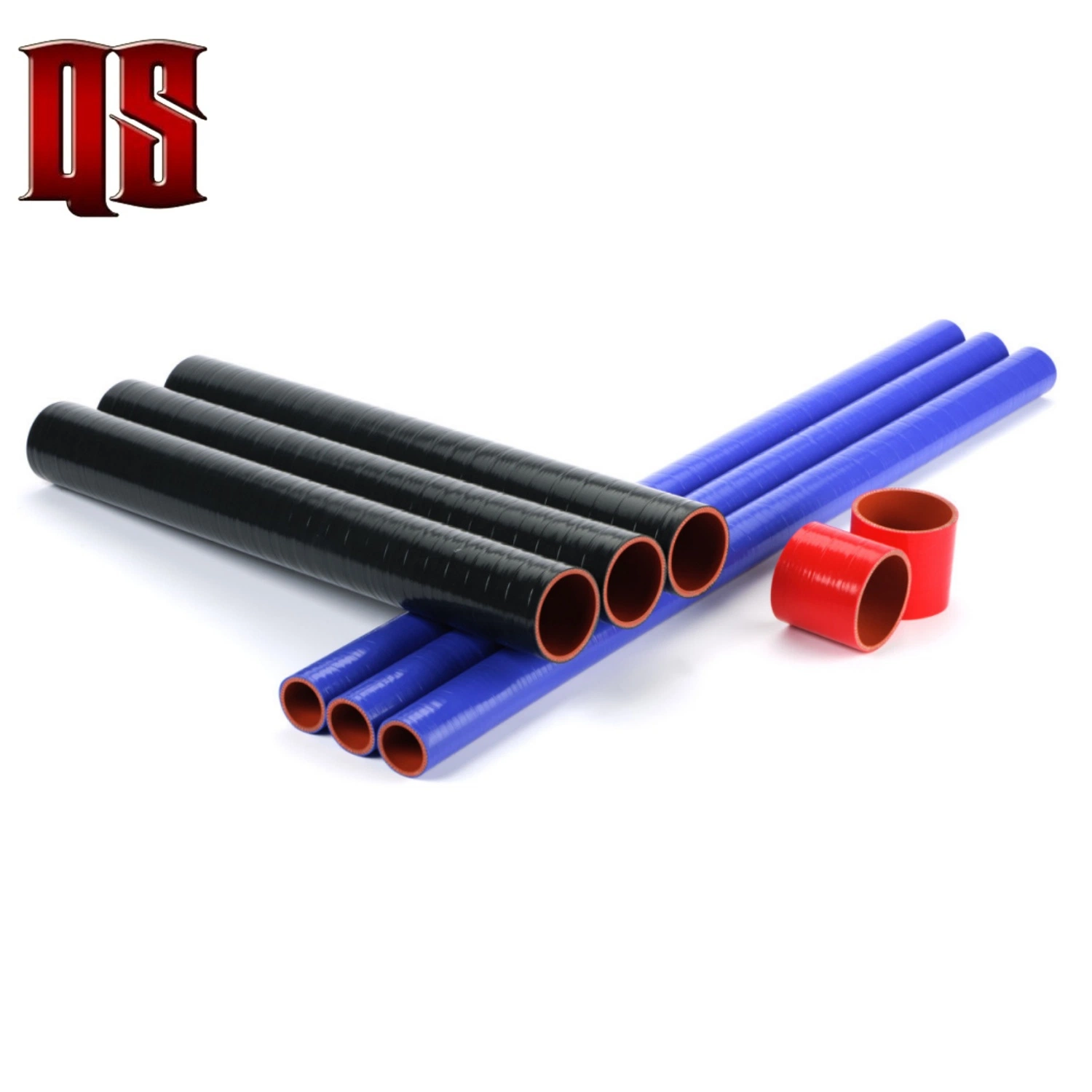 Tuyau en silicone hydrogène droit de haute performance pour intercooler noir rouge bleu.