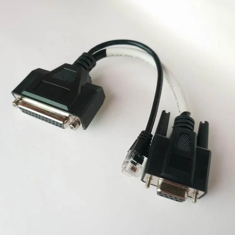 Customized Multifunctional Cable D-SUB dB25pin to DC6.3mm Audio and HD50pin to RCA+dB9 and dB25pin to dB9+Rj12 Data Cable