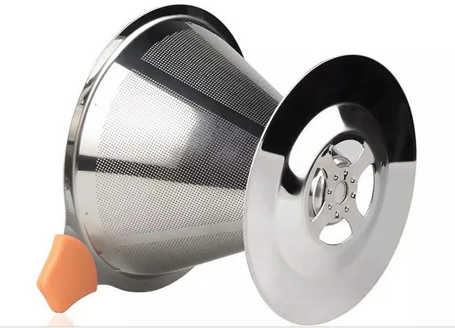 Mingwei Custom High quality/High cost performance Reusable Ultra Fine 304 Stainless Steel Pour Over Metal Coffee Filter