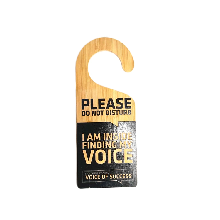 Custom Disposable Bamboo Door Hanger, Wholesale/Supplier Hotel Do Not Disturb Door Hanger