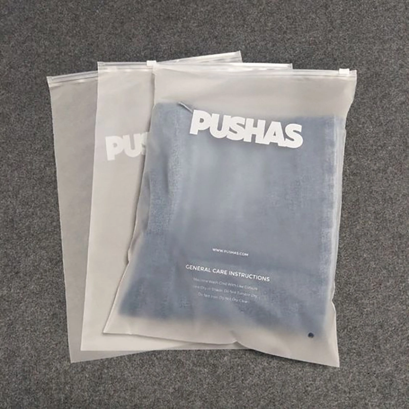 Bolsa de cremallera Bolsa de plástico para ropa transparente Poly Bolsa de plástico de embalaje