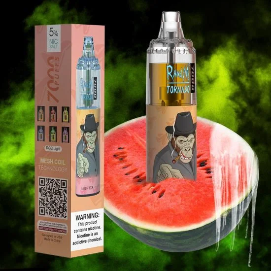 USA and European Hot Selling 14 Ml 0% 2% 3% 5% Randm Tornado 7000 Puffs Electronic Cigarette Wholesale Disposable Vape