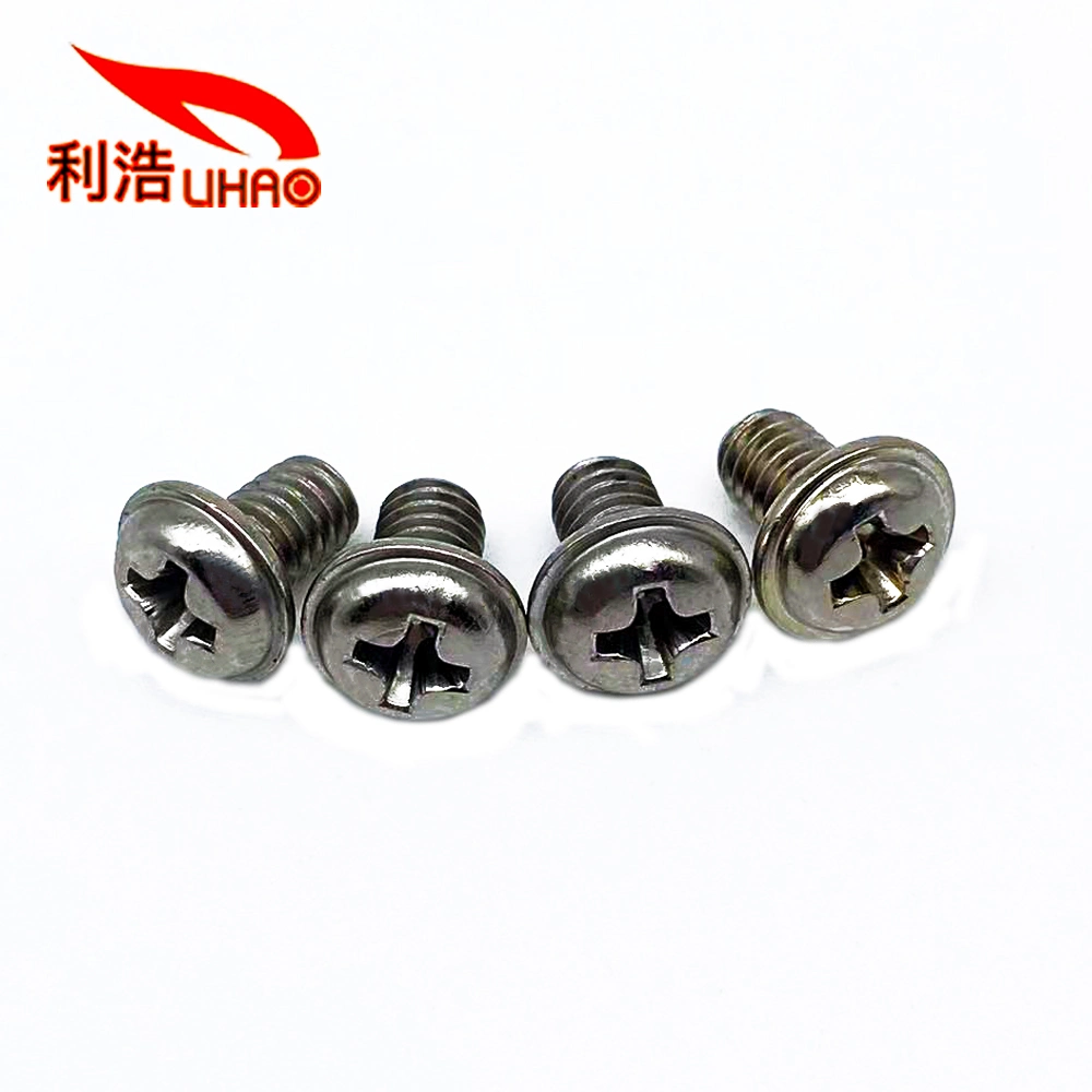 Nickel-Plated Cross Round Head with Pad Machine Wire Machine Tooth Screw