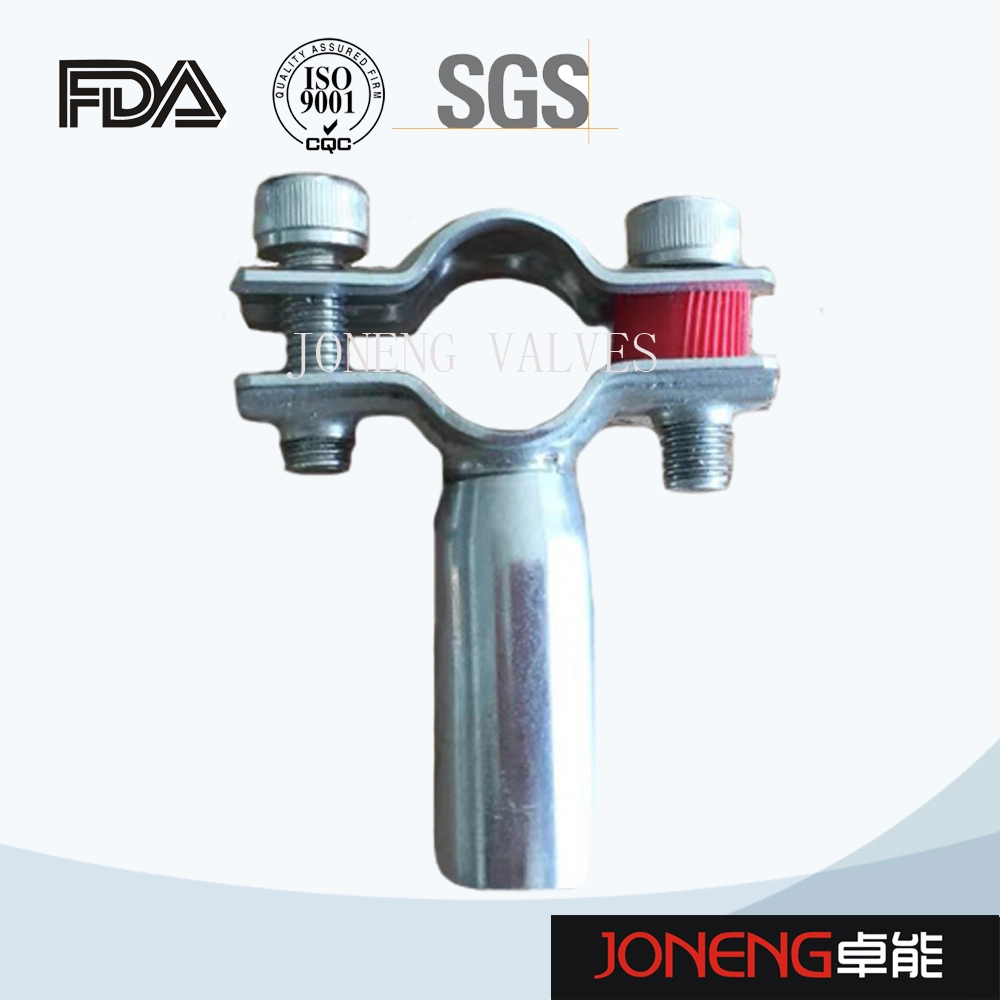 Joneng higiénico del tubo de acero inoxidable soldado titular de la válvula (JN-PL3004) Fabricado en China