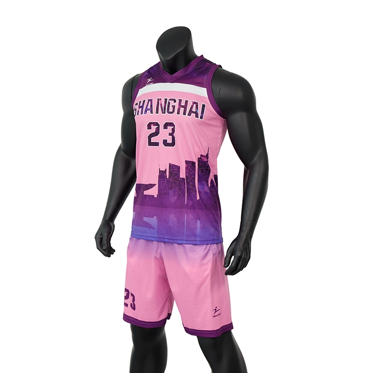 Wholesale Men's Sportswear Polyester Basketball Warm-up Suit Custom Basketball Suit Set