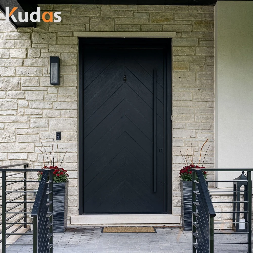 Extra Large Modern Front Entrance Exterior Solid Wooden Pivot Entry Door for Villa