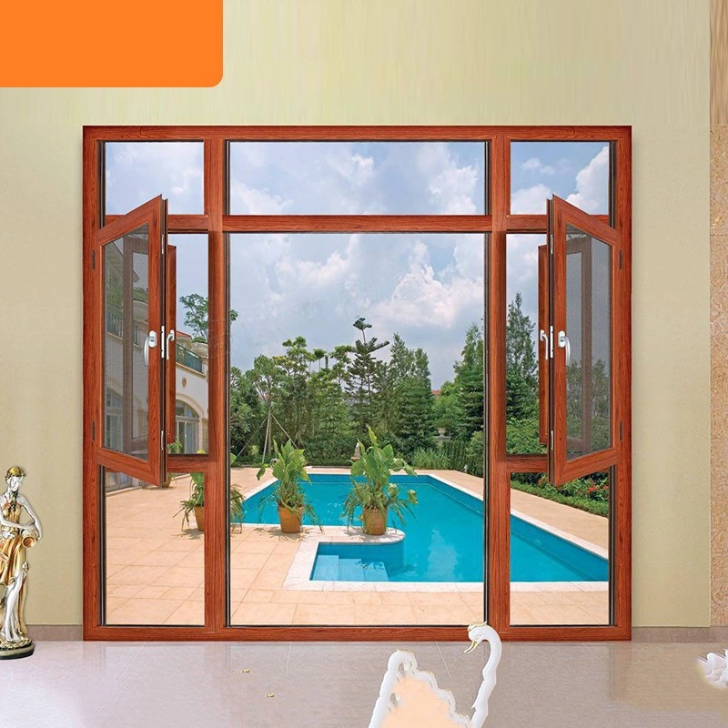 Double Tempered Glass Aluminium Alloy Sliding Window, House/Villa/Hotel Used Window Modern