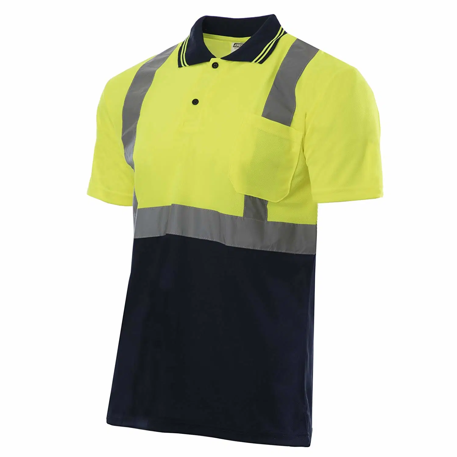Traffic Safety Polo Shirt Hi Vis Safety Reflective Short Sleeve Workware